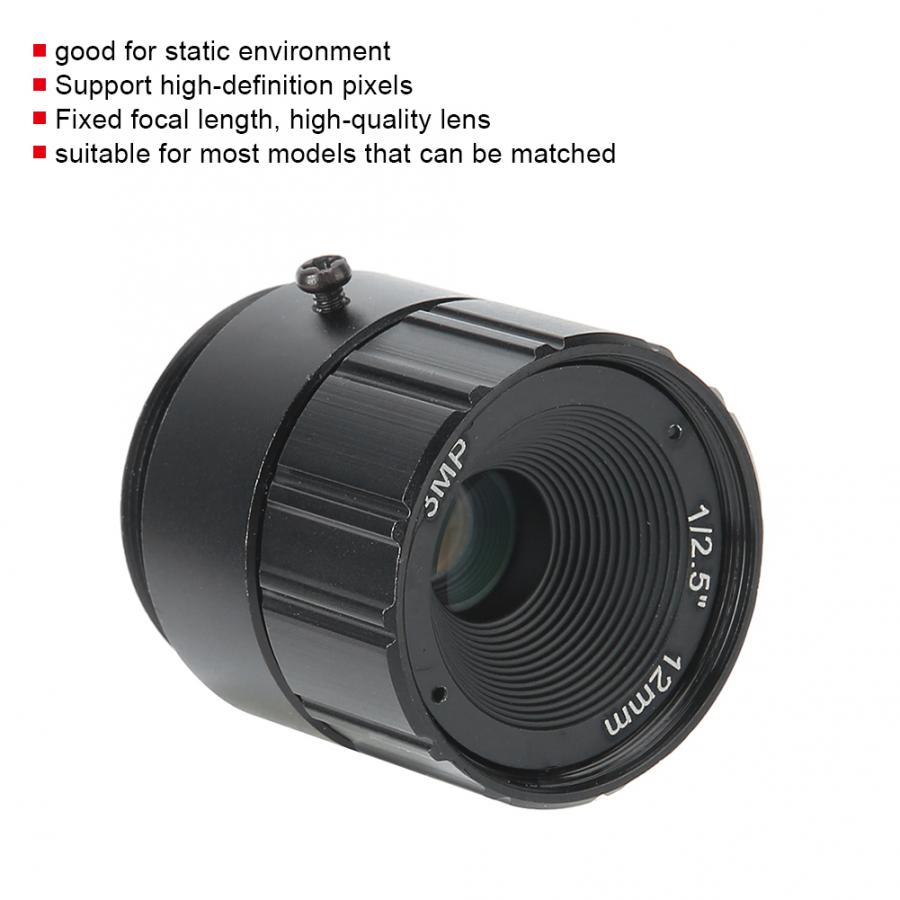 CCTV Fixed Lens 12mm 3MP High Definition CS Mount for Camera Camera Lens