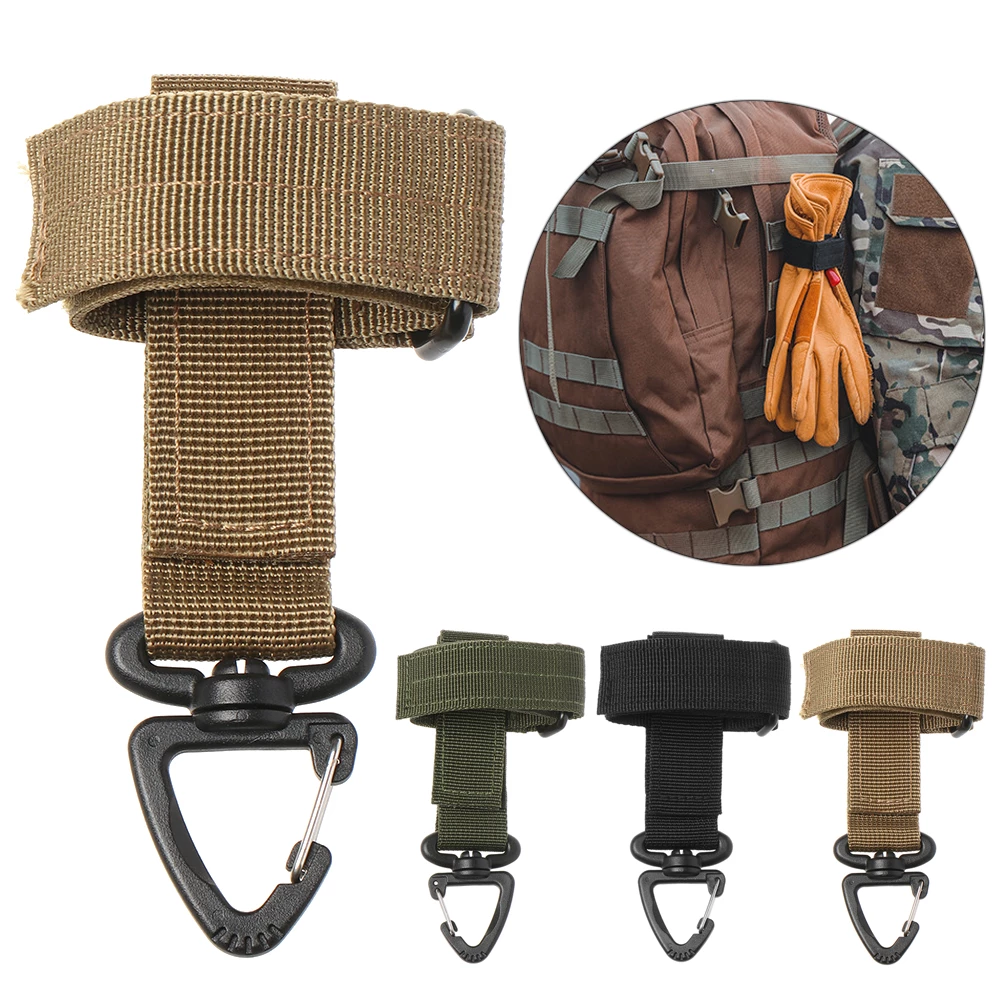Gants de plein air crochet corde d'escalade boucle de rangement, Camping alpinisme boucles de suspension, outils multifonctionnels portables 2 pièces