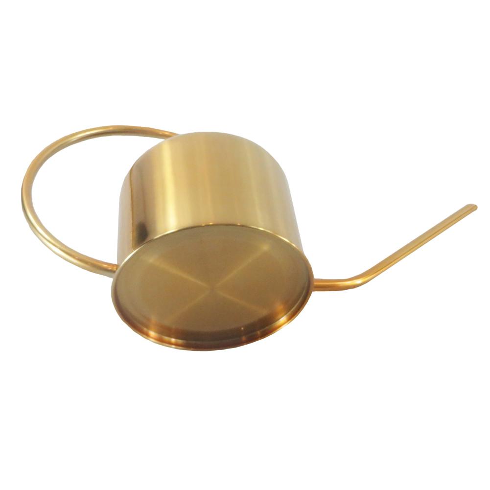 Regadera de jardín europea, olla de acero inoxidable 1300ml, regadera de ducha para el hogar, flor de riego pequeño de oro