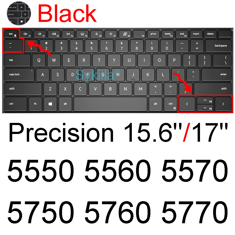 Keyboard Cover for Dell Precision 7550 7560 7750 7760 7720 7730 7740 Mobile Workstation 15.6 17.3 Silicone Protector Skin Case: Brown