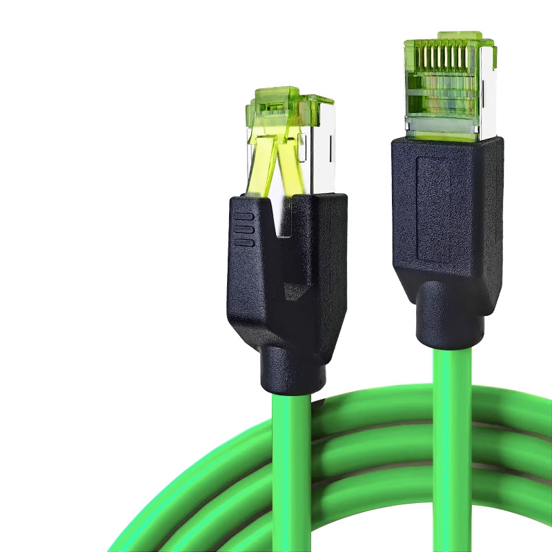 CAT6A Industrial Network Cable Servo High Flexible Profinet Gigabit EtherCAT Double Shield Router Cable Anti-interference: army green / 50-79Pcs