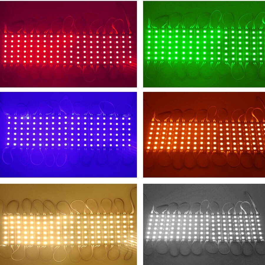 Módulo de luz LED Super brillante SMD 5054, 6LED, cc 12V, módulo de retroiluminación LED impermeable, lámpara de luz frontal de almacén, 20 unids/lote
