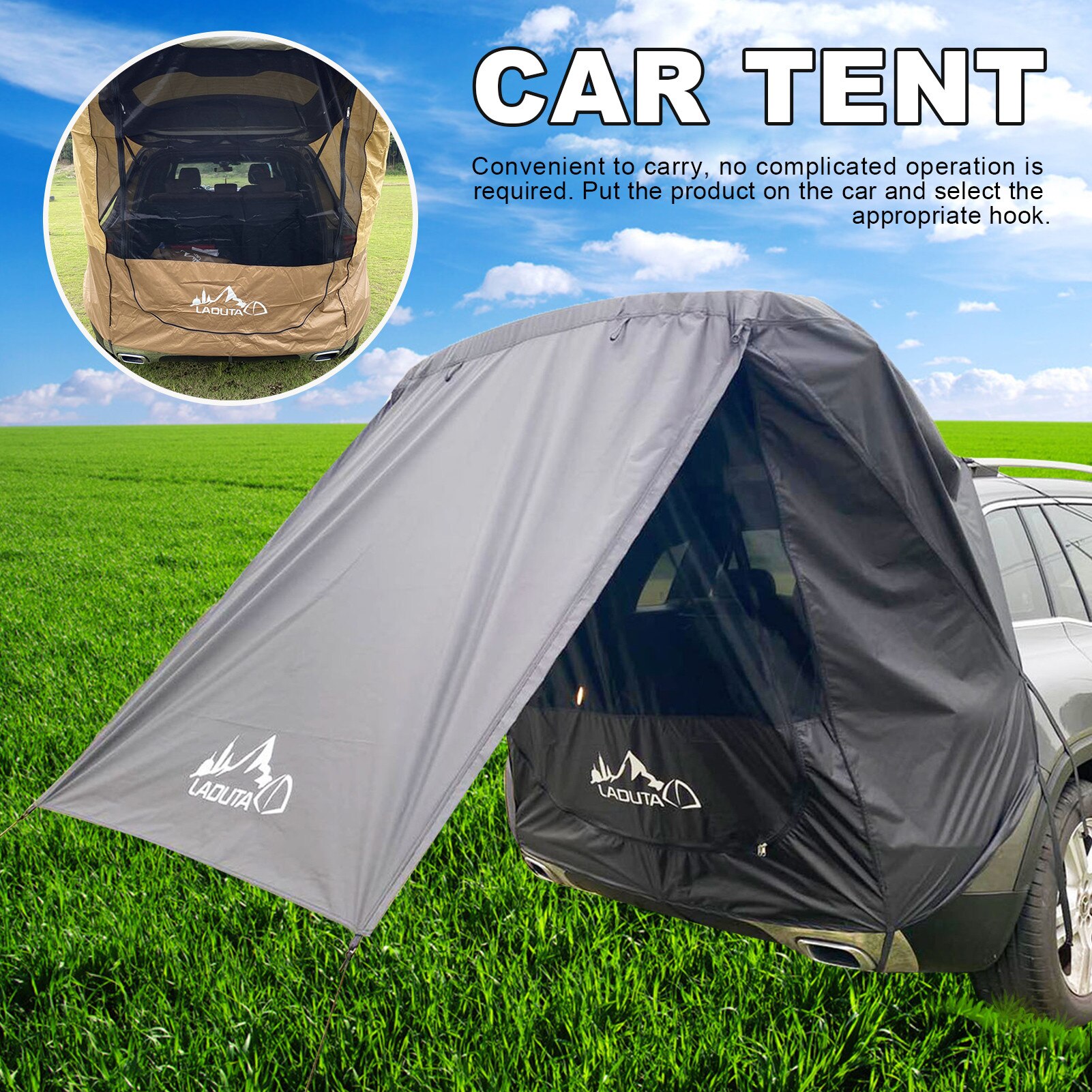 Truck Tent Sun Shelter Auto Canopy Portable Camper Car Trunk Tent Sunshade Trailer Rainproof For Self-driving Tour Barbecue