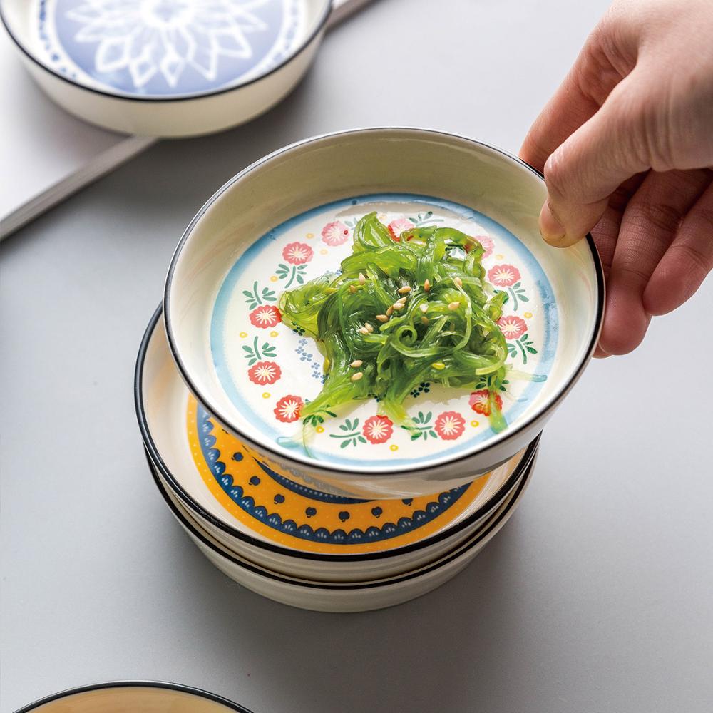 Mdzf sweethome 4.3 tommer japansk keramisk sauce fad køkken kryddersauce sushi soya sauce fad snack tallerken service
