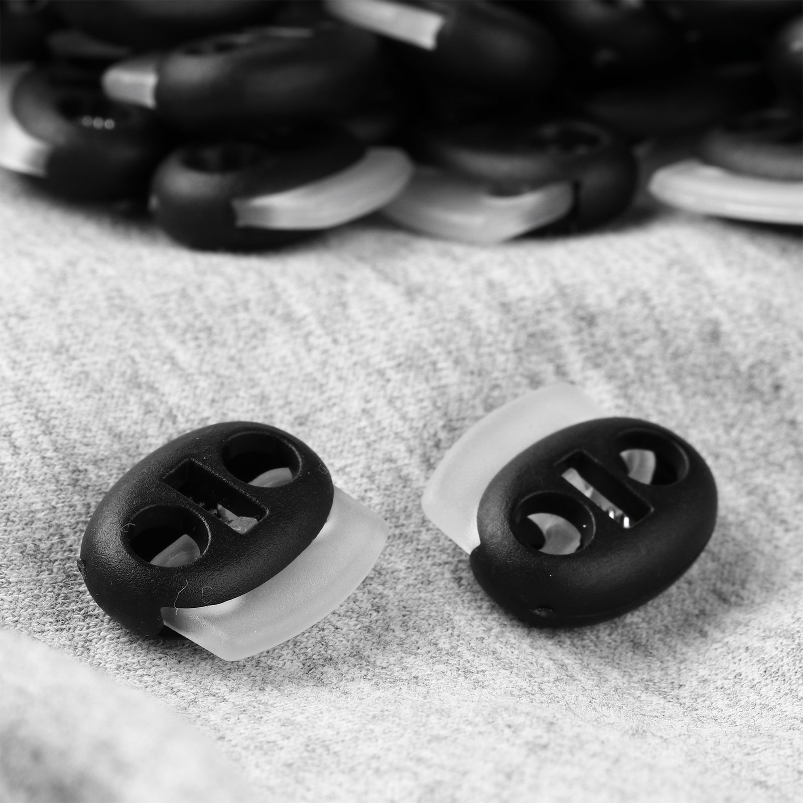 Paracord Accessories Plastic Cord Lock Stoppers Double Hole Lanyard Rope Ends Toggles DIY Shoelace Clothing Strap Fastener Locks