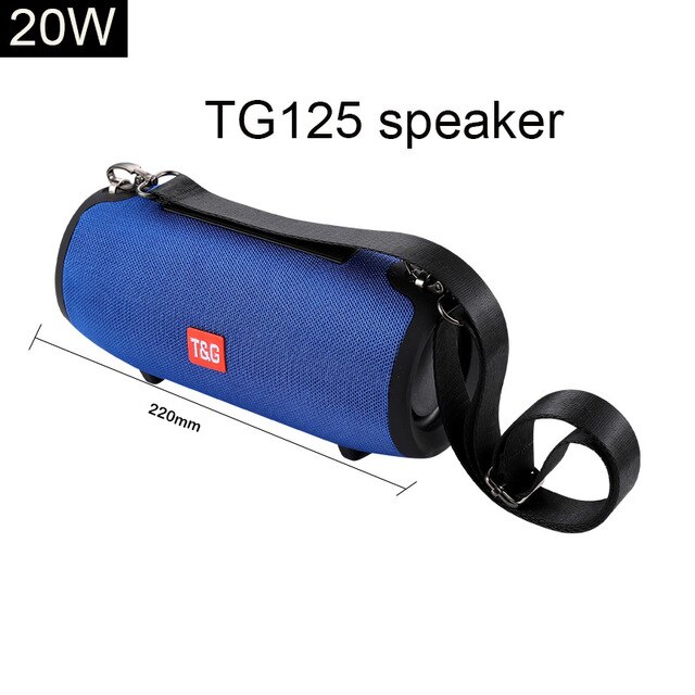 TG esterno portatile impermeabile bluetooth speaker 20W altoparlante ad alta potenza boombox stereo surround caixa de som colonna subwoofer: 20W Blue