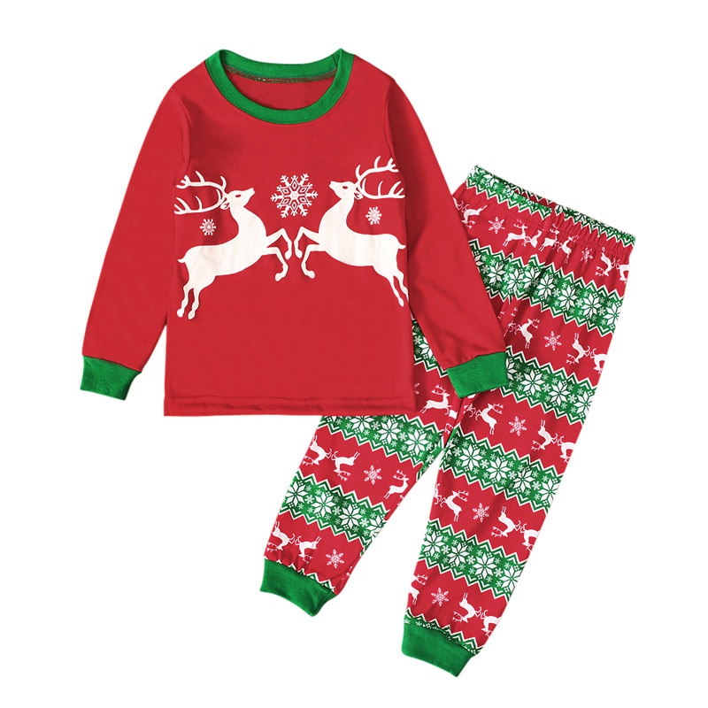 Efterår søde juletøj fritid elg trykning spædbarn piger tøj hjem børnetøj 1-6 år spædbarn dreng sæt