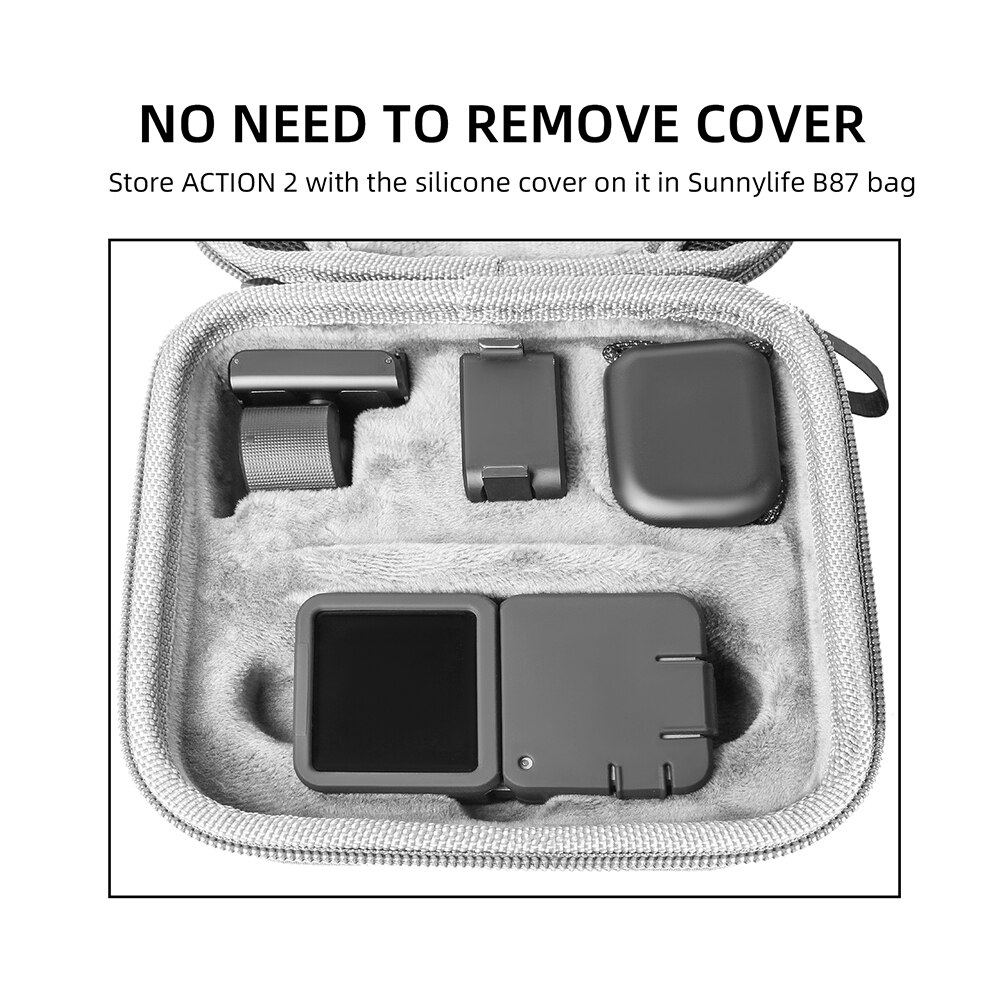 Silicone Case for DJI Action 2 Protector Waterproof Protective Housing Portable Cover for DJI OSMO Action 2 Accessories