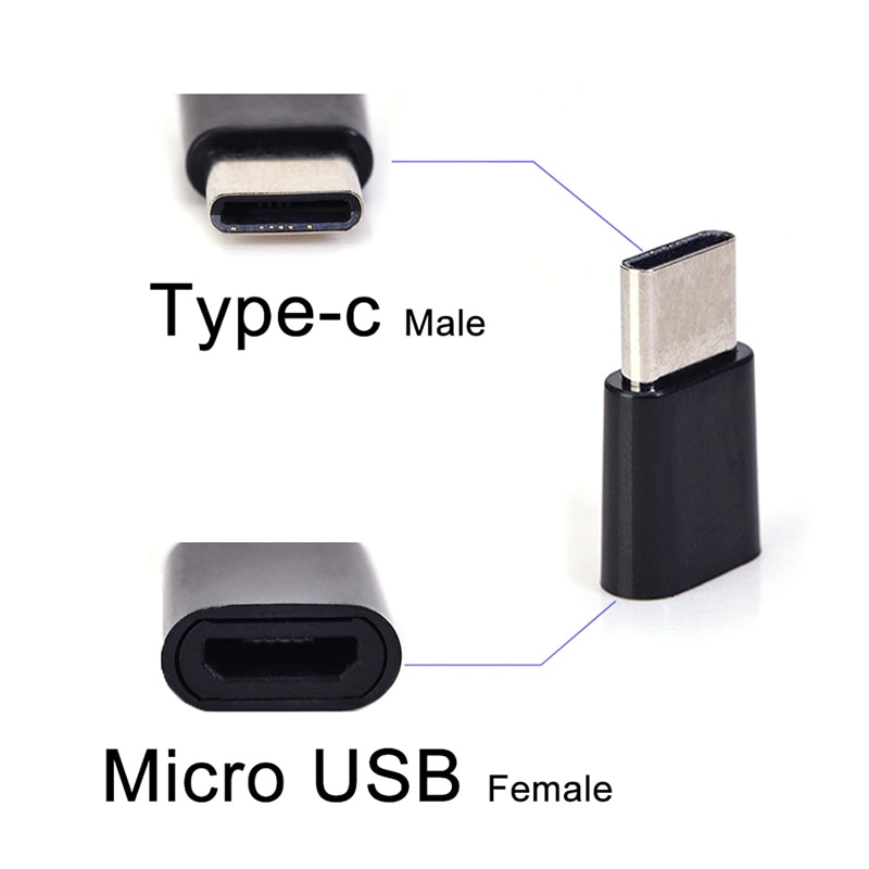1pc Micro USB Female naar Type-c USB-C Mannelijke Adapter Converter Opladen Connector Mobiele Telefoon Adapters