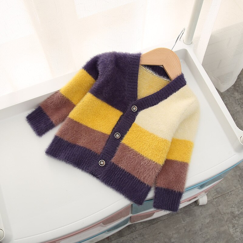 Handsome Baby Boys Knitting Sweaters Children's Clothing Cardigan Baby Spring Autumn Outfit Coat Costumes Kids Jacket D09226: Yellow / 4T