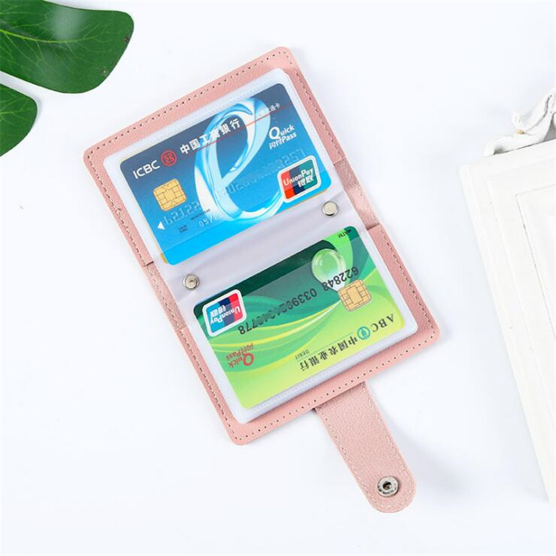 Roze Anti-Diefstal Id Credit Kaarthouder Mode Vrouwen 26 Kaarten Slim Pu Leather Pocket Case Portemonnee Portemonnee voor Vrouwen Mannen Vrouwelijke