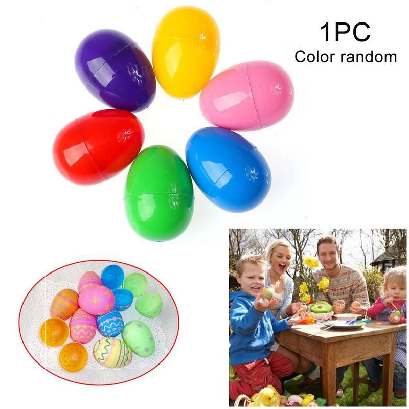 Easter Egg Plastic Decorative Opening Gashapon Egg Shell Diy Q2S1