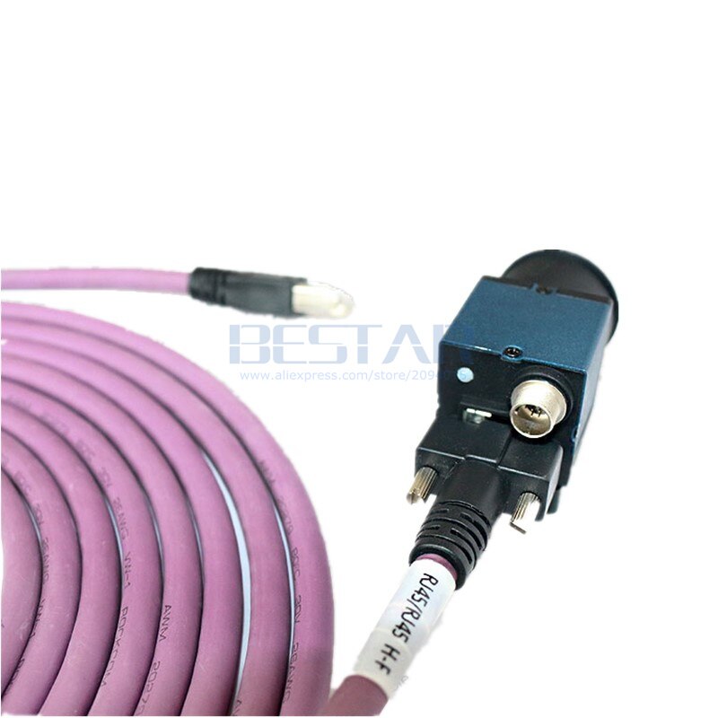3M 5M RJ45 GigE Industrial Camera Gigabit Ethernet Wire Tow Chain Bending tank chain Screw Fixed Cable for Machine Vision Camera