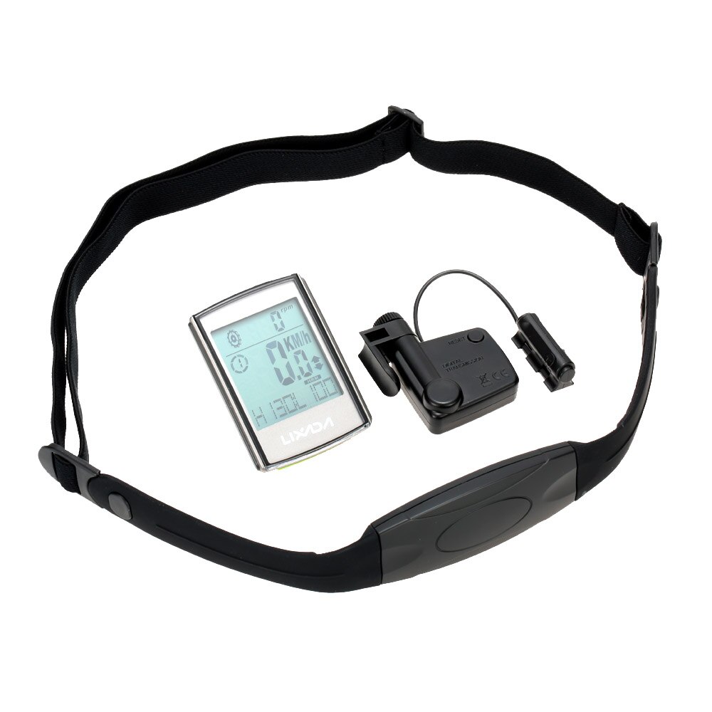 Lixada Multifunctional 3-in-1 Wireless LCD Bicycle Cycling Computer with Cadence Heart Rate Monitor Chest Strap for ciclismo