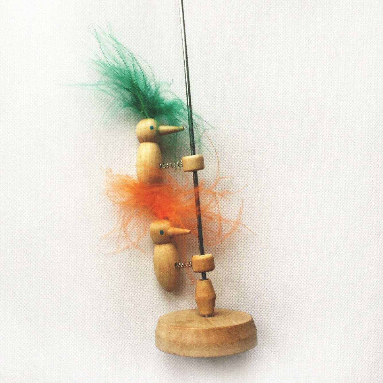 Houten visitekaartjeshouder in de vorm van een specht, handgemaakt voor thuis en op kantoor