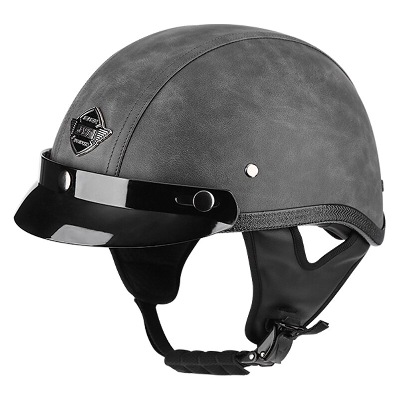 Retro and Vintage Half Open Face DOT Approved Motorcycle Helmet for Man and Woman: 2 / XXL