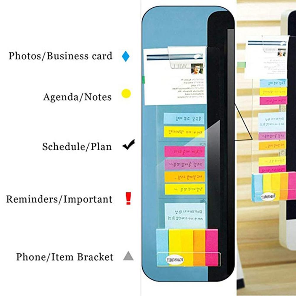 Right/Left Paste Computer Monitor Sticker Sticker Acrylic Screen Notes Record Clip Charging Hole Phone Holder