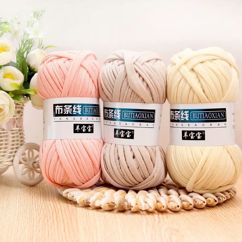 100g Dik Garen Super Zacht Gekleurde Doek Stof Strip Garen Voor Hand Breien Geweven Tas Tapijt Mand DIY handgebreid Materiaal