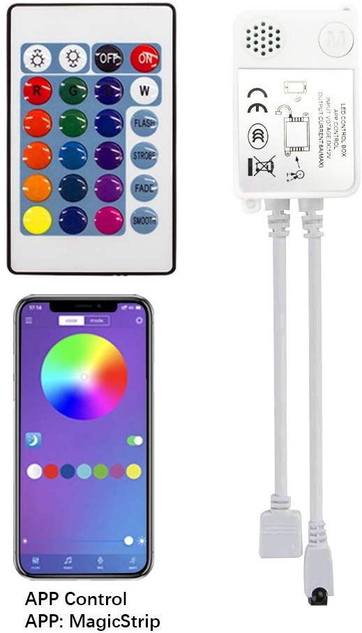 RGB LED Light Strip Remote Controller, APP Control LED Light Remote for weird tails/Minger/DAYBETTER/ LED Strip Lights