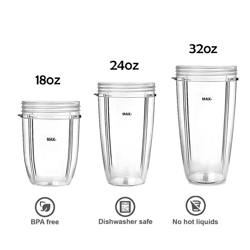 1Pcs 900W 18Oz Container Cup 10X12Cm Extractie Deel Voor Nutribullet Nutri Vervanging Sap Cup sap Machine Onderdelen Keuken