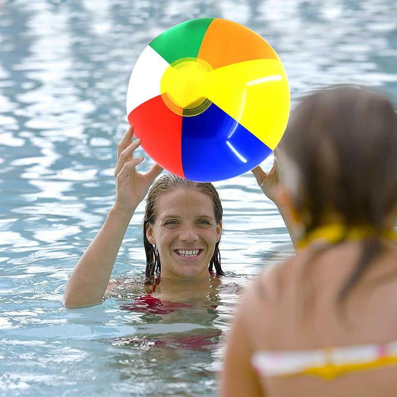 15/23/30/36/40cm Summer Beach Swimming Rainbow Ball PVC Inflatable Toys Water Outdoor Ball Playing Beach Toys For Children H3K9