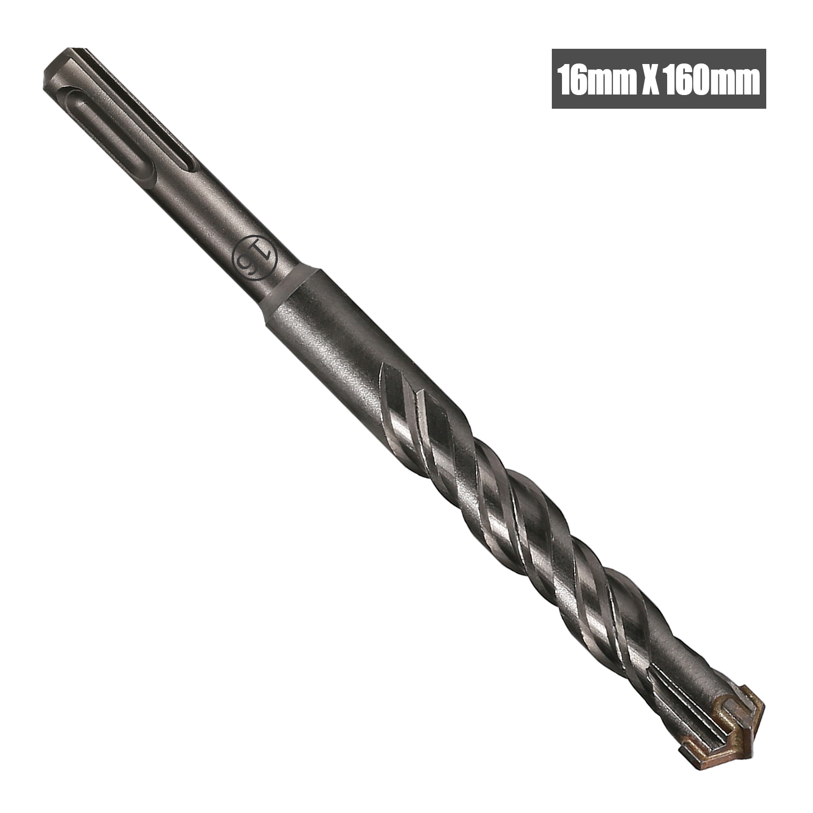 Martillo de hormigón SDS Plus de 5-16mm, cabezal cortador cruzado, martillo de doble barrena, bloque de ladrillo de pared de 160mm, martillo eléctrico, broca de mampostería, 1 ud.: Azul
