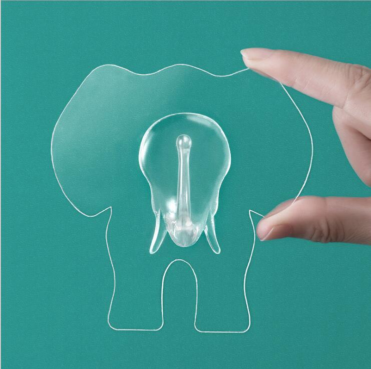 2 kpl läpinäkyvä norsu ovikoukku kylpyhuone keittiön koukut seinään itseliimautuva