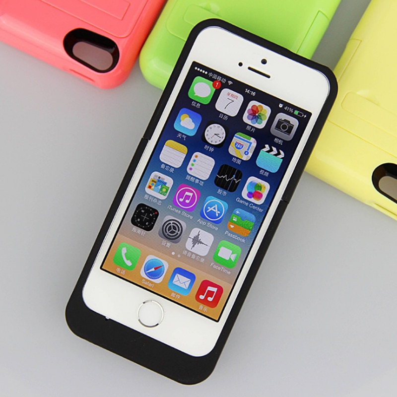 Voor iphone 5 5 s 2200 mAh Oplaadbare Externe Batterij Opladen Case batterij Voor Apple Iphone 5/Iphone 5 S