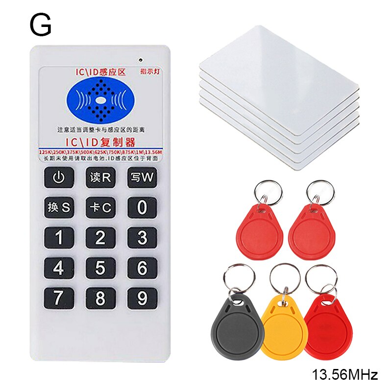 RFID ID Card Copier with Button Induction Portable Card Writer Reader for Access Cards PUO88: g