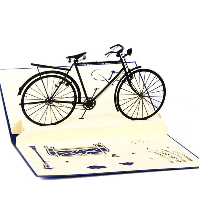 3D Up Cards Handmade Bicycle Happy Birthday Thank You Christmas Halloween 50JD
