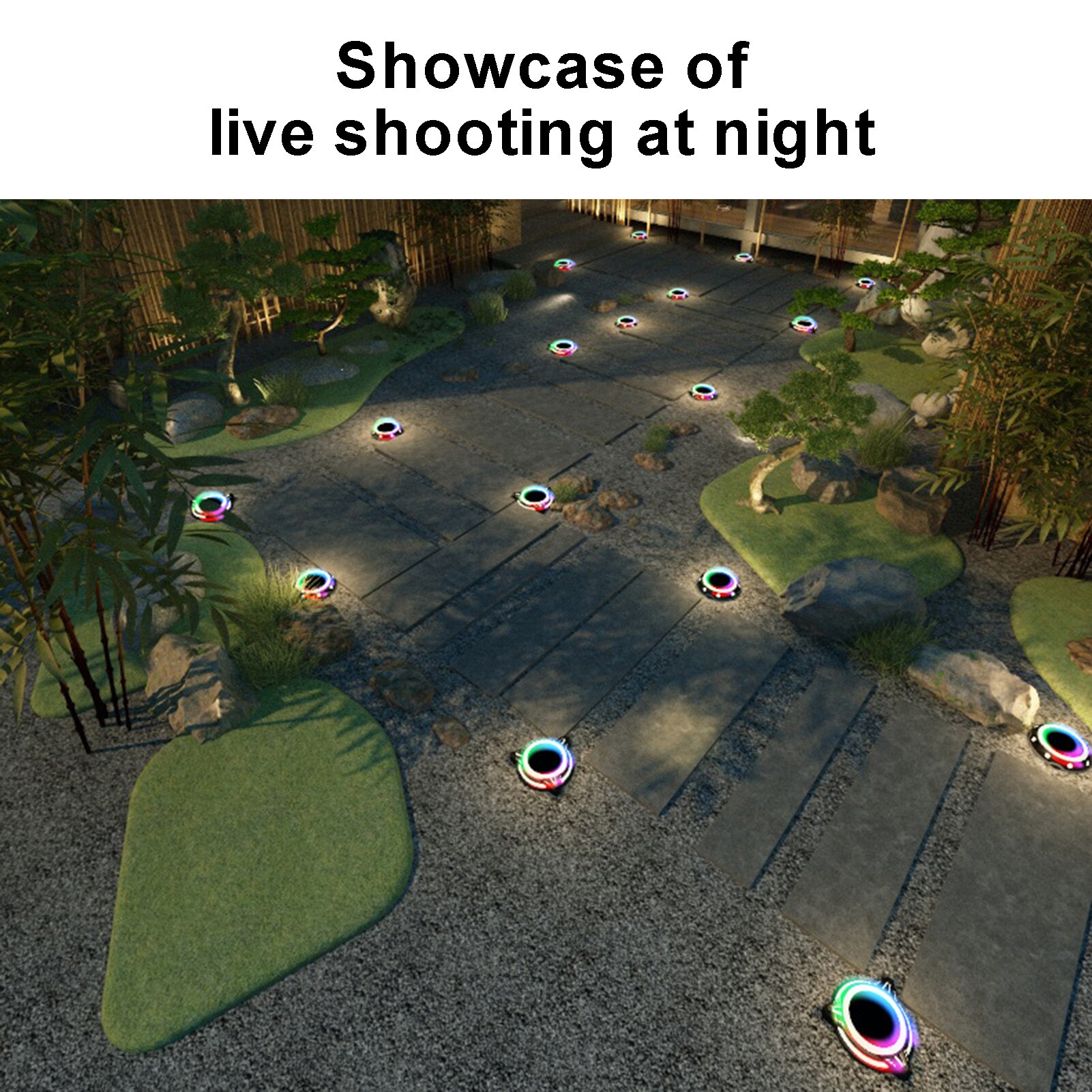 Ground Plug Light Decorative Outdoor Solar Waterproof Lamp Underground Landscape Lawn Lighting Yard Patio Garden Decoration