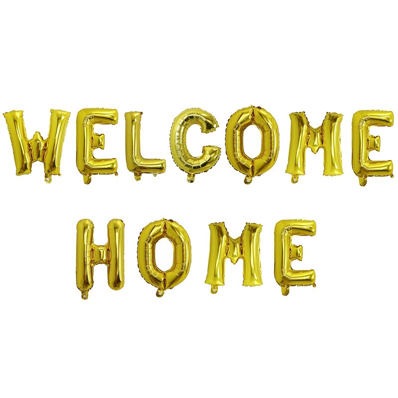 1set Rose Gold Willkommen Zu Hause Brief Folie Luftballons Willkommen Zurück zu Hause Event Party Decor Supliers Aufblasbare Luft Bälle dekoration: Tiefe Sapphire