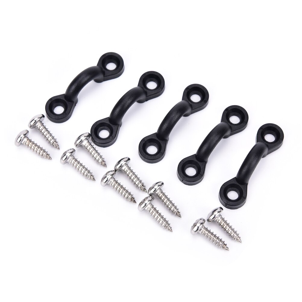 10Pcs Nylon Bungee Dek Loops Tie Down Pad Oog Met Schroeven Voor Boot Kajak Dek Rigging Kit