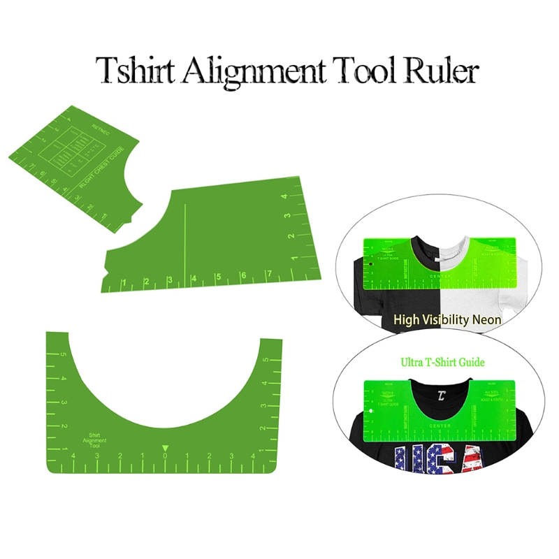 Tshirt Alignment Tool Ruler Guide Acrylic Clearly Marked Centering Sublimation Pressing, T-Shirt Ruler Guide with Si