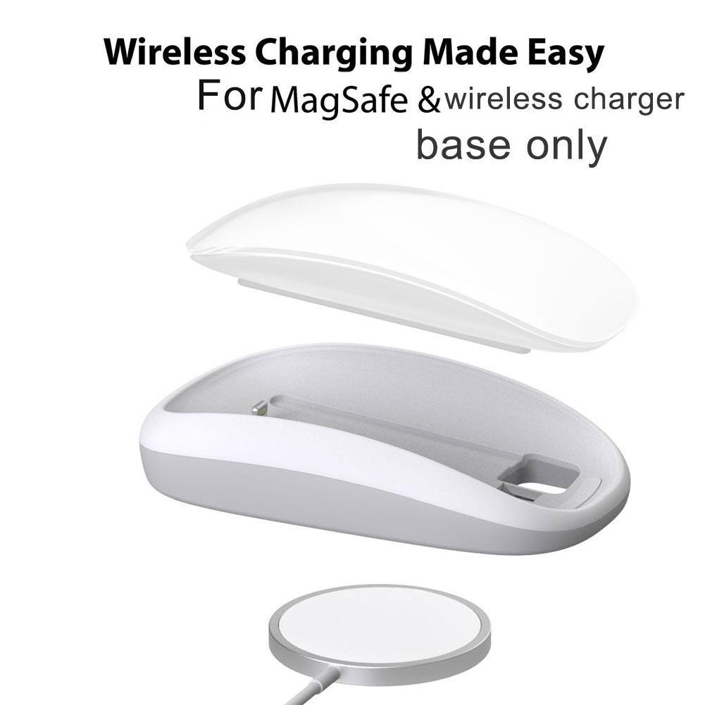 Base de ratón para Apple Magic Mouse 2, Base de carga ergonómica para MAGSAFE, almohadilla de carga inalámbrica, carcasa para aumentar la altura