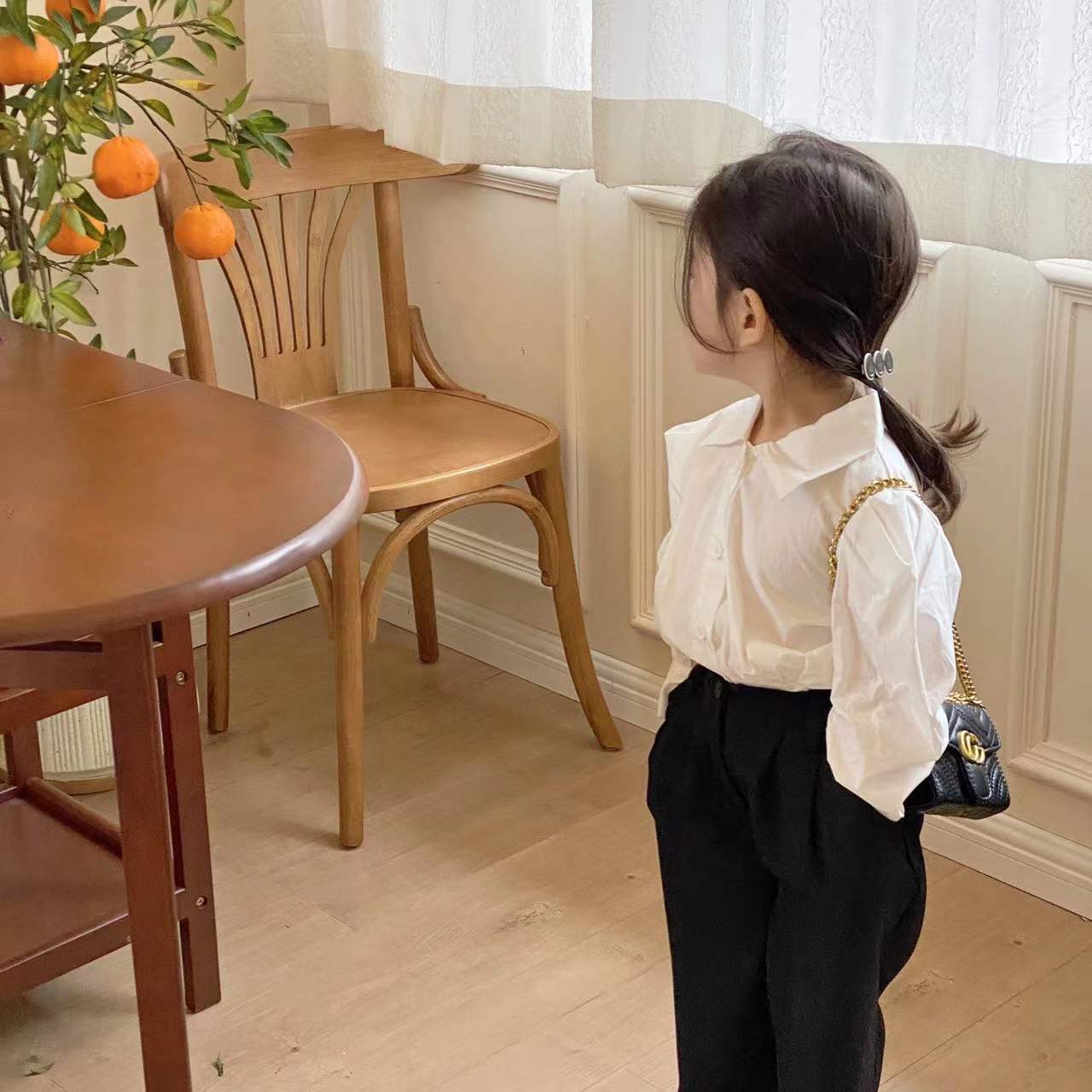 Ropa coreana para niños, pantalones de pierna ancha para niñas, traje de pantalones de pierna ancha para niños, primavera 2022