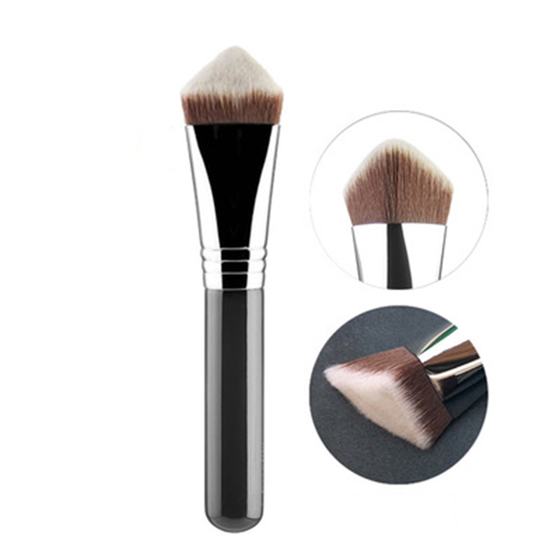 Pinceau de maquillage Kabuki pour fond de teint, pinceaux cosmétiques végétaliens, simple et grand, triangle incliné, carré et conique, luxe et de