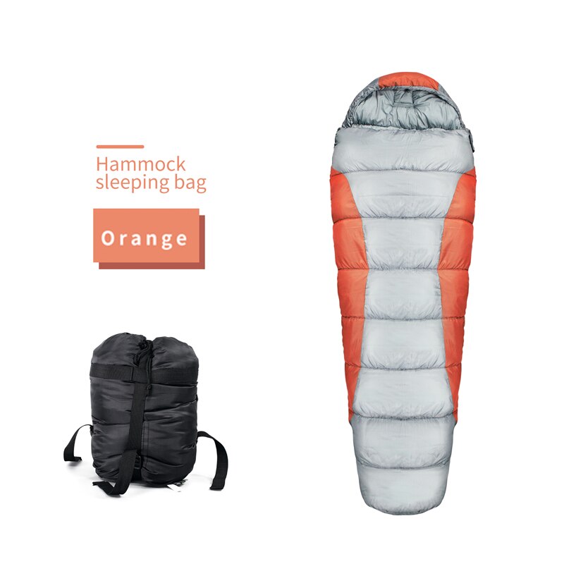 Ultralette termisk vintervarm udendørstur camping hængekøje sovepose: Orange