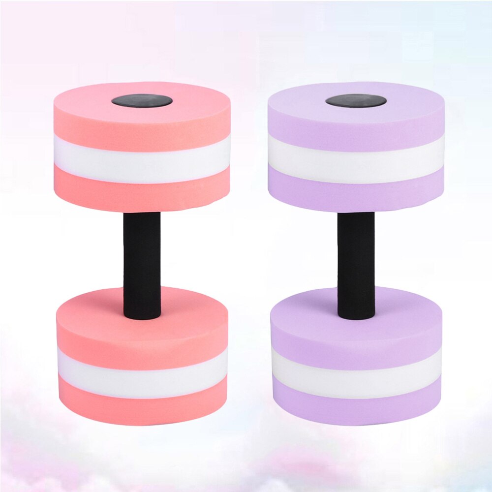 2pcs EVA Floating Dumbbell Water Aerobics Aquatic Barbell Swimming Water Yoga Durable Sport Fitness Exercise Equipment for