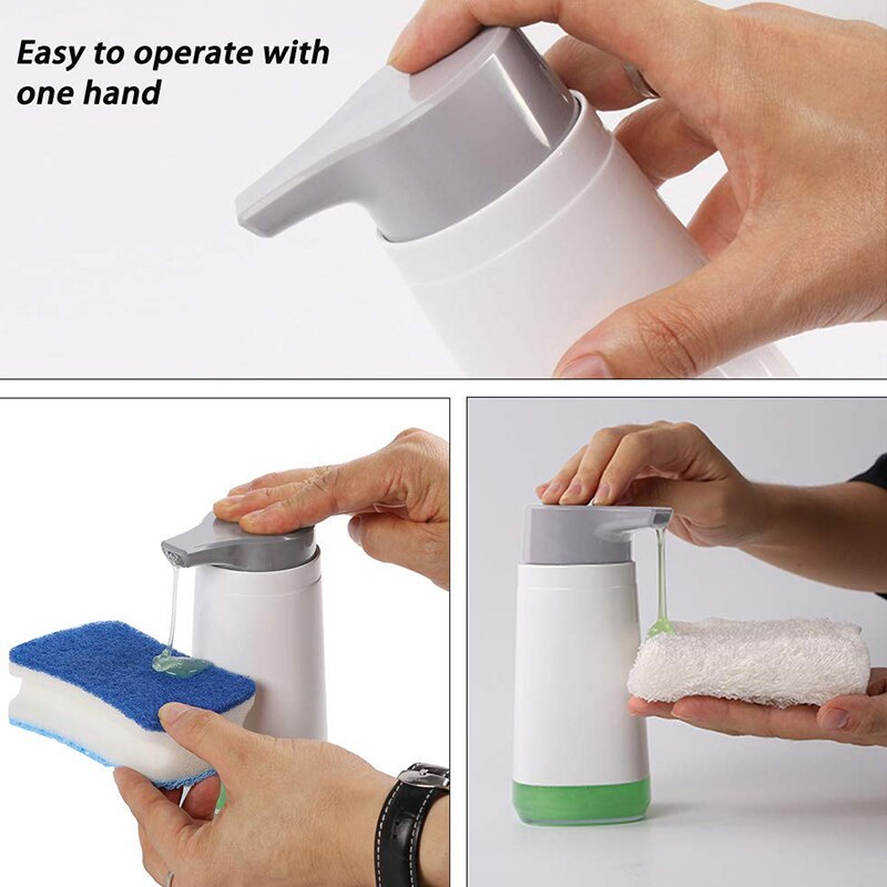 Plastic Dish Soap Dispenser, Hand Soap Dispenser, Versatile 10.5Oz Refillable Pump Bottles, Great for Dispensing Homemade Lotion