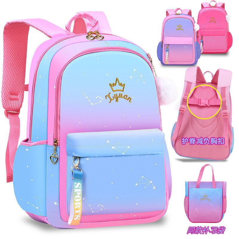 Kinder Schule Taschen für Mädchen Kinder Satchel Primäre Orthopädische schule rucksäcke prinzessin Rucksack schul sac Mochila Infantil