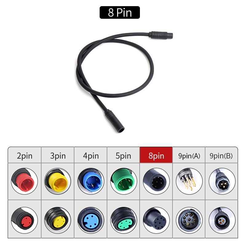 E-bike Cable For Bafang/8FUN Motor Kits Gear Sensor USB Programming Hydraulic Brake Sensor Display 5PIN Brake 3pin 1T4 1T2: 1T4 Extension Cable