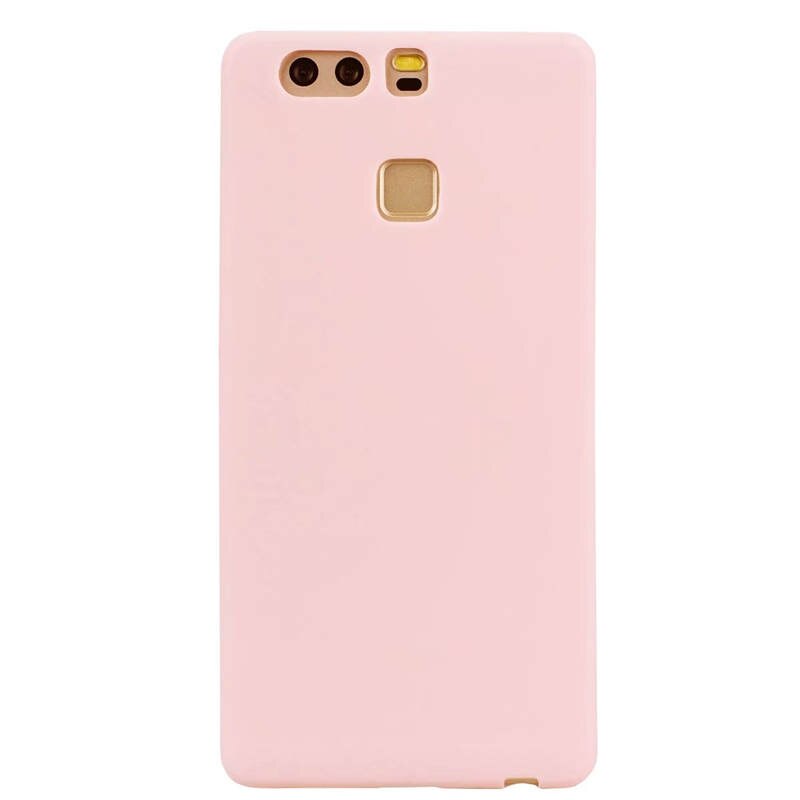 Pour Huawei P9 Cas Huawei VEA-L09 TPU Couverture Arrière coque de téléphone Pour Funda Huawei P9 P 9 EVA-L09 EVA-L19 EVA-L29 Étui En Silicone: Pink