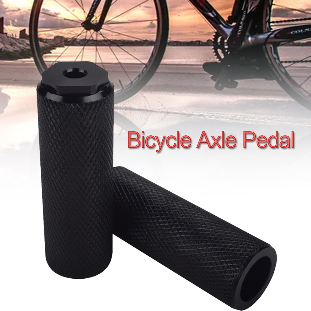 2 x bmx maastopyörä polkupyörän akseli poljin metalliseos jalka temppu tapit sylinteri musta mtb pyörä poljin luistamaton etu taka-akseli jalka pick