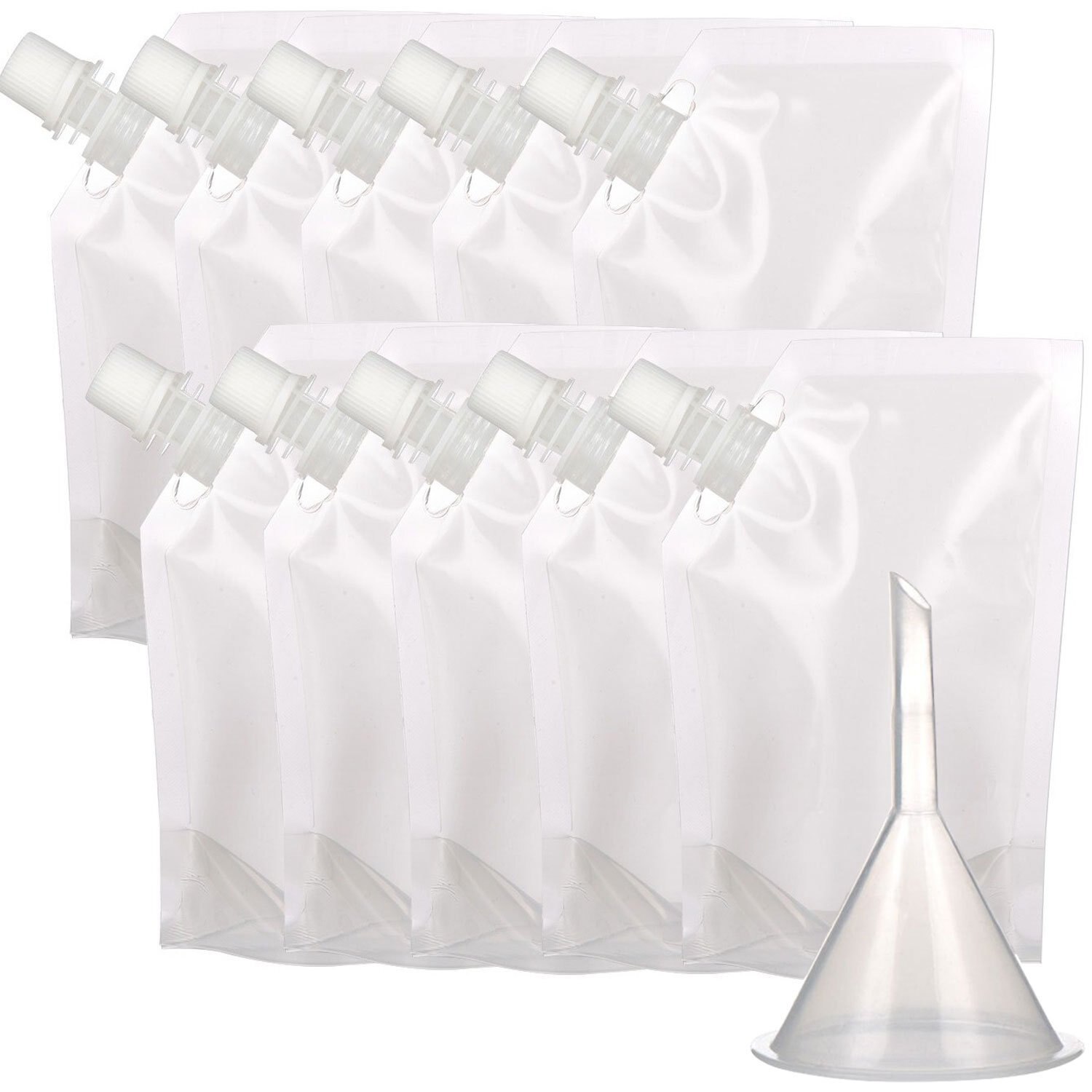 13Pcs 423Ml Transparante Zelfdragende Nozzle Bag Melk Sap Drank Tas Wijn Water Bag