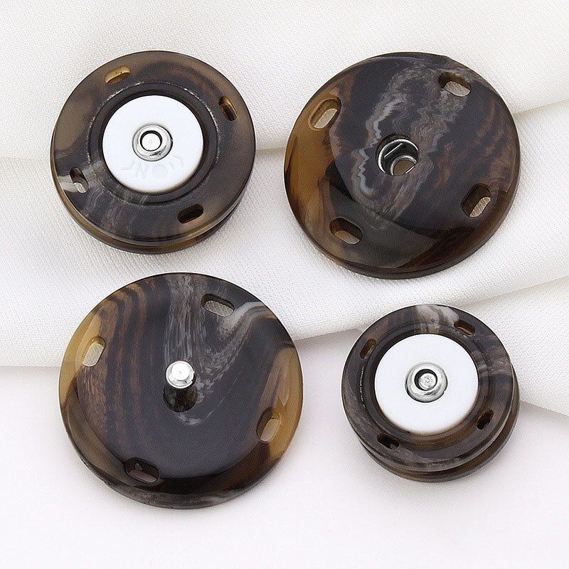 140 Bottoni Neri 15-30mm Resina - 4 Fori Per Cucito E Lavoretti, Con