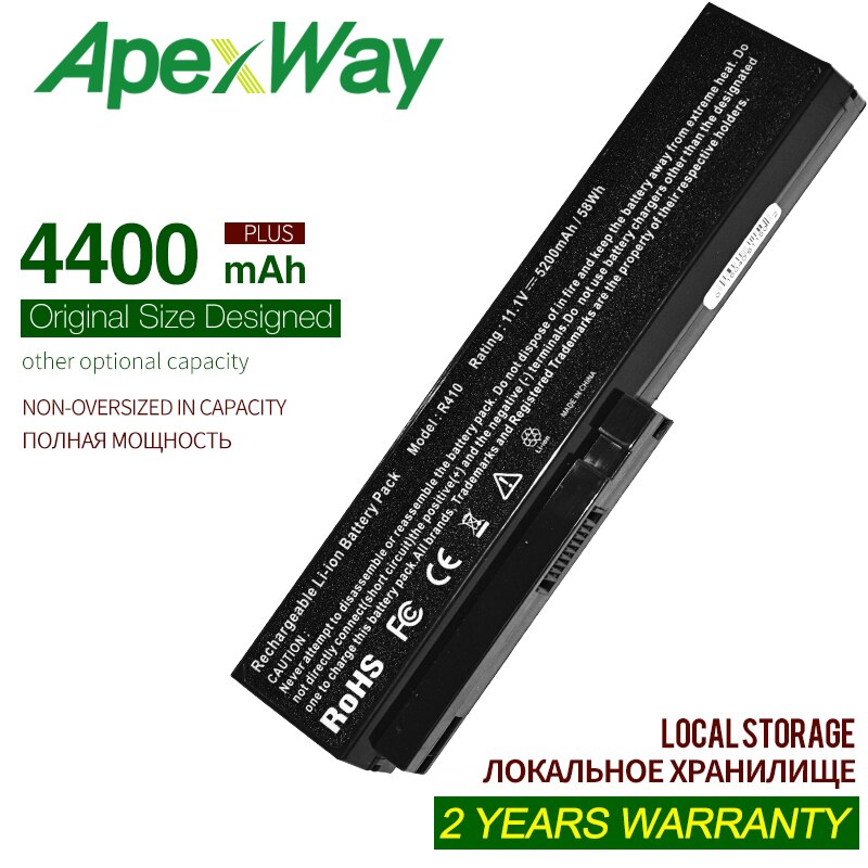 Batería de 4400mAh para LG R405 R410 R490 R500 R510 R480 E210-M SQU-804 SQU-805 3UR18650-2-T0188 916C7830F