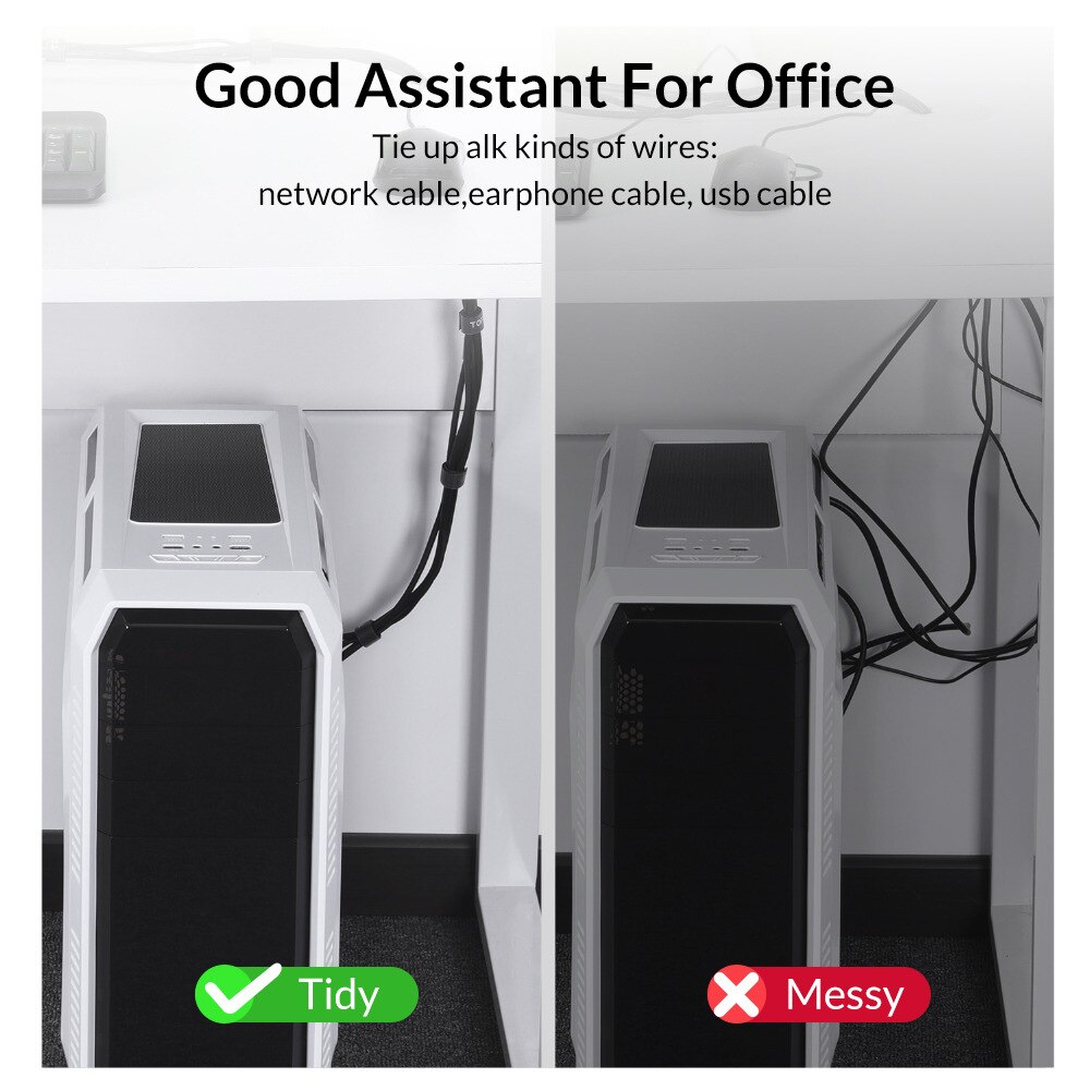 Nylon Gesp Headset Datakabel Opslag Gesp Voor Koppelverkoop Dunne Draden Opladen Kabelbinders Computer Harnas Manager