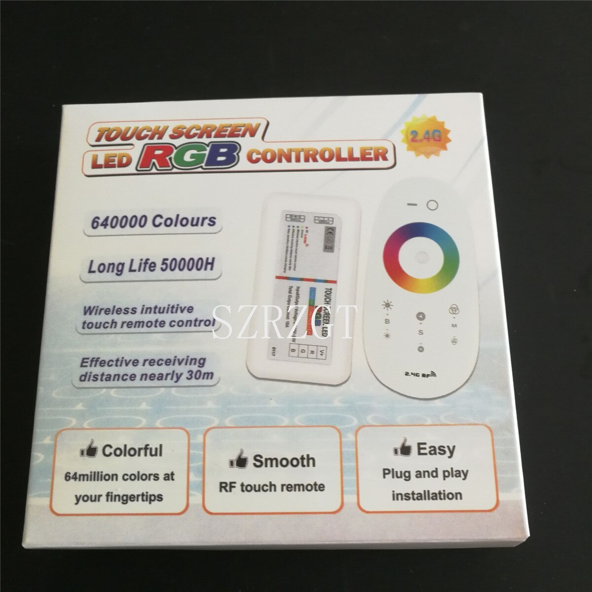 Touch Screen LED RGB/RGBW Controller 2.4G Draadloze DC12-24V Touch RF Afstandsbediening Voor RGB/RGBW LED strip: RGB