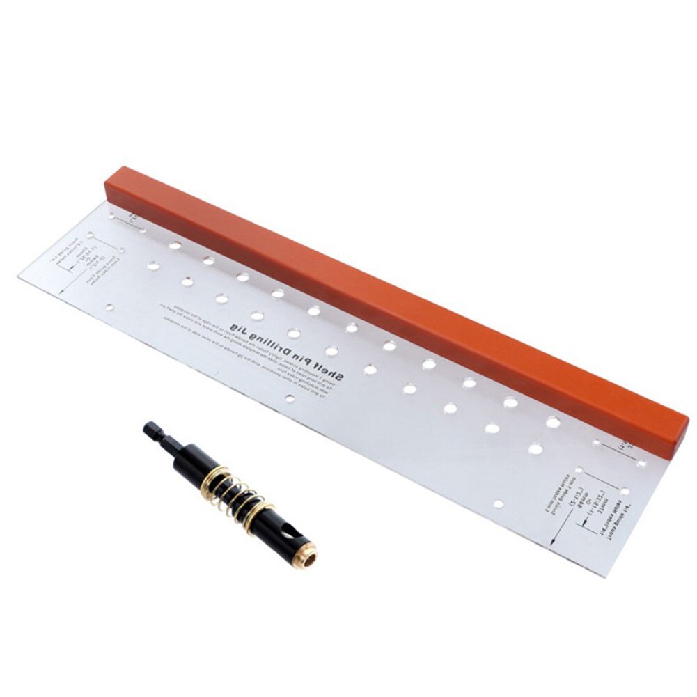 2* Dowel Jig Shelf Pin Drilling 1/4" Limit Drill Furniture Cabinet Door Hole Drill Guide Tool For Round Dowel Hinge Installation